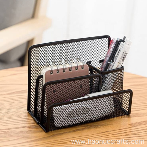 metal mesh pen holder stationery storage